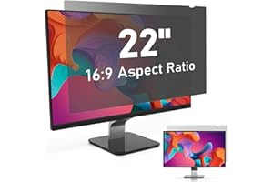 22 inch Computer Privacy Screen Filter for 16:9 Widescreen Display, SOPPY Monitor Screen Privacy Filter,Anti Spy Anti-Glare Blue Light Blocking Screen Protector Film (WxH: 487mmx274mm)