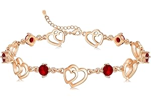 Cosie Lily Cadeau Femme La Saint-Valentin Bracelet Femme Argent Sterling 925 Bracelet Coeur Or Réglable Bracelet Breloques Bijoux Femme Cadeau Femme La Fête des Mères Cadeau de fin d'études