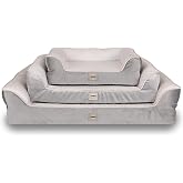 Jungolica Felix K&ouml;pek Yatağı Bej B&uuml;y&uuml;k 90x110 cm, Visco S&uuml;nger,%100 Su Ge&ccedil;irmez Alez, &Ccedil;ıkarılabilir Yıkanabilir Kılıf, Kaydır