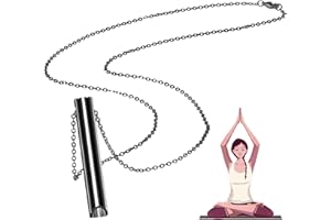 ARONRAVE Atmungshalskette, Meditations Atemhalskette Edelstahl Stressabbau Stress Angst HalsketteRelief Mindful Breathing Stress Halskette Achtsame Halskette