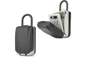 MAFITI Key Safe with Shackle, Key Box Key Safe Key Lock Box with 4-Digit Combination Code, Waterproof Key Box Large Capacity, Key Safe for Replacement House Keys, Home, Garages, School