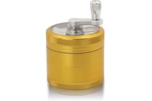 DCOU Mano manovella Premium Mill infrangibile CNC Alluminio Metallo Erba Mahler Grinder, 4 Pezzi, Ø55mm