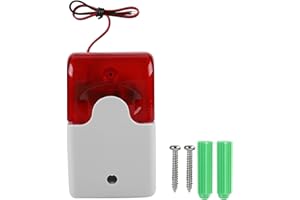 TANGXI 12V Wired Strobe Sirene, Sound Alarm Strobe Blinkendes Rotes Licht Sound Sirene Horn 110 DB Home Security System