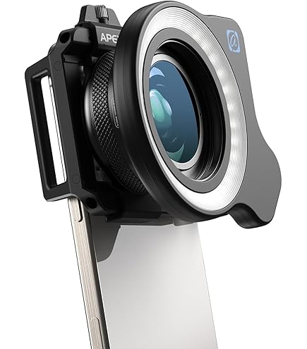 Apexel 100x Mini Microscope pour caméra Smartphone, Objectif LED Portable