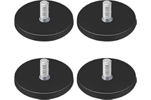 DUTIFUL Neodym Magnete Gummiert Ø 43mm Gummi Magnet Scheibe mit M6 Außengewinde Magnetsysteme mit Gummimantel 8.5 kg Haftkraft