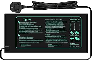 LERWAY Seedling Heating Mat Plant Warming Mat Waterproof Greenhouse Heating Pad 21W for Propagation Germination Tray Hydroponic Terrarium Reptile Amphibian Heat Mat 25.4cm*50.8cm (25.4 * 50.8cm)