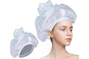 Ruzister Netz-Plopping-Kappe zum Trocknen von lockigem Haar, Haarnetz zum Trocknen, Netz-Plopping-Kappe, Netz-Plopping-Haube mit verstellbarem Riemen, Net-Plopping