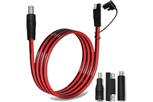 COMeap SAE to DC8mm Male Adapter for Jackery Solar Panel, with Polarity Reverse Adapter and DC7909 to DC5525/DC8020 Converter for Explorer/GZ Portable Power Station Solar Generator 14AWG 6FT(1.8M)