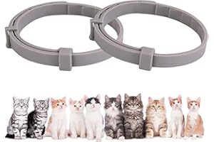 MXOQJE 2 PCS Cat Flea Collars, Flea Collar for Pets, Pet Flea Collar Flea and Tick Prevention for Small animals, for Prevention Tick, Natural Flea & Tick Collar for Cats