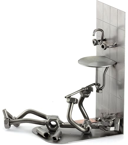 Steelman24 I Omini di Viti Fagotto I Idee Regalo Originale I Soprammobili in Metallo I Modellino
