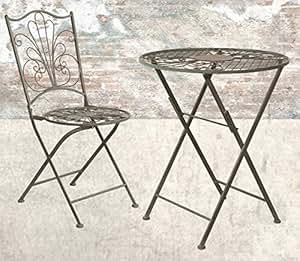 Amazon.de: Tisch + 2 Stühle *Vintage* Garnitur Gartenmöbel Sitzgarnitur