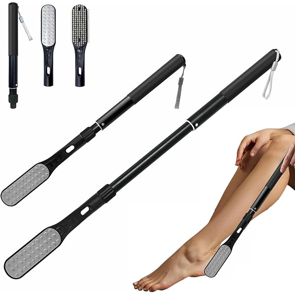 Fuß-Bimssteinbürste Mit Langem Griff (35 Cm) – Rutschfest, Für Pediküre & Fußmassage