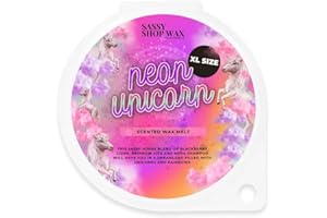 SASSY SCENTS Sassy Shop Wax - Scented Wax Melt, Neon Unicorn - Organic Soy Blend Wax Melts - Luxurious, Long-Lasting Fragrances for Any Living Space - Vegan Friendly, XL Size 70g