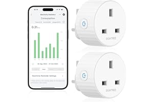 Smart Wifi Plug EIGHTREE, Alexa Wifi Plugs, Smart Plugs that Work with Alexa, Google Home and SmartThings, WIFI Smart Sockets with Remote Control and Timer Function, 2.4GHz Wi-Fi Only, 13A (2 Pack)