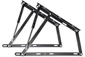 Duérmete Online – Pack de Sistema Completo de Elevación Hidráulicos Profesional para Canapés | Incluye Bisagras + Pistones + Tornillería, Potencia 1000 Nw (Cama de 105 y 120)