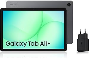 Samsung Galaxy Tab A11+ WiFi 11" 128Go, Tablette Android IA, Design Fin et Épuré, Écran 90Hz, RAM 6 Go, 4 Haut-Parleurs, Dolby Atmos, Gris, Chargeur Secteur Rapide 25W Inclus, Version FR