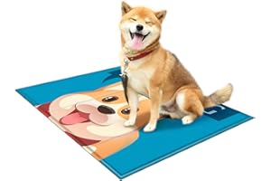 Actask Dog Cooling Mat (M:35x19 Inch), Non-toxic Cooling Pad Auto Cooling System Self Cooling Mat Cat Icy Mattress Dog Igloo Cat Igloo Summer Sleeping Bed