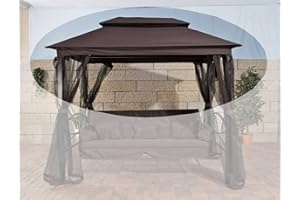 CLP Ersatzdach Für Hollywoodschaukel Kenia I Wetterschutz Für Hollywoodschaukel I Sonnendach Hängeschaukel Kenia, Farbe:braun