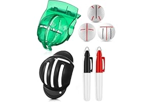 AINTY Golf Ball Markers, 2 Pieces Golf Alignment Tools and 2 Pieces Marker Pens, Excellent Golf Accessories and Golf Gifts for Golfers (2Pack)