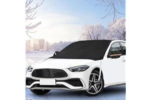 Uoimky Couverture Pare-Brise Voiture, Bâche Pare Brise Voiture avec Couvercle de Rétroviseur Protège Pare Brise Hiver Couverture Pare-Brise pour Anti Givre, Neige, Glace, Soleil, 215x125cm