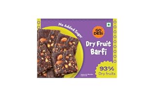 GO DESi - Dry Fruits Barfi | Dates Bar | Anjeer | Khajoor | Nuts | Indian Mithai | Sweets Gift Pack | No Added Sugar | 200 grams