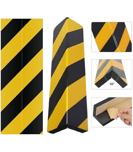 Kantenschutz Für Garage – 4 Stück, 40x10x1,5 Cm, Selbstklebend, Gelb-schwarz – Für Wand, Säulen, Parkplätze