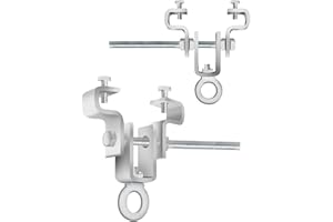 ‎AWAGAS awagas 2 Stück I-Beam Hanger Aufhänger, Verstellbare Stahlträger Befestigung Stahl I-Träger Aufhänger Klemmen Einstellbar 6,3-22cm Stahlträgerklemme für Boxsack Aufhängung Hält 204kg Schwerkraft Stand