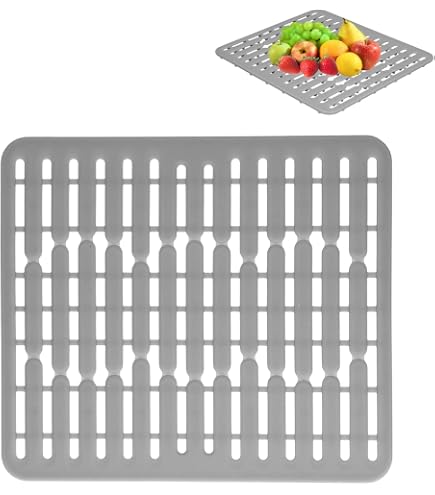Joeji's Kitchen Scolapiatti da Appoggio per Lavello - 43 x 35 c Resistente al Calore e