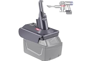JJXNDO für Dyson V8/V7 Akku Ersatz, V8/V7 Adapter für Milwaukee M18 18V Li-Ionen Akku Konverter für Dyson V8/V7 Akku Arbeit für Dyson V8/V7 Animal Absolute Fluffy Slim Staubsauger(Keine Batterie)