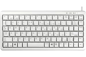 CHERRY Compact Keyboard G84-4100, układ międzynarodowy, klawiatura QWERTY, klawiatura przewodowa, kompaktowa konstrukcja, mechanika ML, jasnoszary