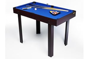 Gamesson UCLA Pool Table - Black/Green, 4 ft | Compact Design, | Complete with Accessories | Ideal for Home Entertainment | Hidden Ball Baskets | Classic Design | Fun for All Ages