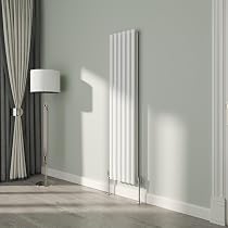 Lux Heat White Flat Vertical Double Panel Designer Radiator 1600mm (H) X 420mm (W