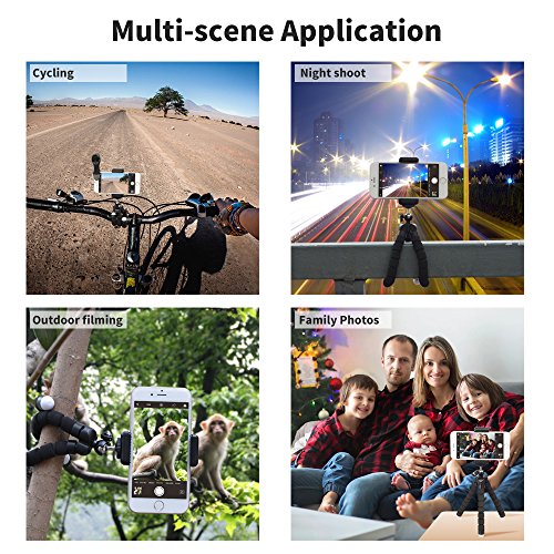 APEXEL Kit obiettivo fotocamera, telescopio monoculare 18x con oculare, obiettivo grandangolare 0,63x, obiettivo macro 15x, obiettivo fisheye 198 Â° , Treppiedi con montaggio su fotocamera flessibile con scatto remoto per iPhone Samsung e Huawei e piÃ¹ Andriod smartphone