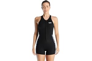 SOUUXIU Traje de neopreno corto sin mangas para mujer, traje de baño de una pieza de 2 mm, cremallera frontal para natación, buceo, surf, deportes acuáticos