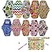 Produktbild OHBABYKA Bamboo Reusable Sanitary Napkins Pads/Cloth Menstrual Pads for Women, (M, 10Pcs-MultiColoured)