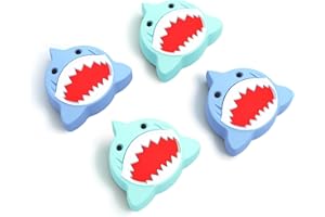 JINGDU Nintendo Switch Joy Silikonowe osłony analogowe, 8 szt. Joystick Caps Kit do przełączników/przełączników OLED/Switch Lite, Shark