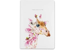 LOLA DESIGN LTD Lola Design - A5 Journal Notebook - Fabulous Notes, Giraffe Design - Perfect for Journaling, Note-Taking - Designed and Printed in The UK - Luxurious Matt-Finish, 192 Lined Pages