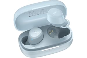 TOZO A1 mini słuchawki Bluetooth, bezprzewodowe słuchawki Bluetooth 5.3, lekkie, douszne, wbudowany mikrofon, łatwe do przenoszenia, (pasują do małych uszu), niebieskie