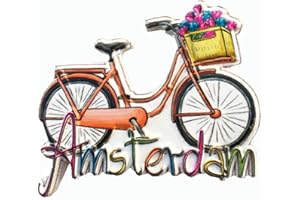 MUYU MAGNET Amsterdam Holland - Imán para nevera 3D (recuerdo de viaje, colección de regalo, decoración para el hogar, cocina, imán para nevera de Países Bajos)