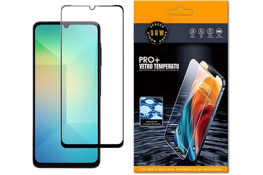 9D Tempered Glass Screen Guard Protector for Samsung Galaxy A05, A05-S, A06, A16, A07, A17 I Premium Edge-to-Edge Protection