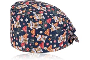 WHGHNCQ Cuffia Chirurgica,Cappello Sanitario per Uomo e Donna,Cappello Infermiera Dentista,Cuffia Chirurgica Donna Uomo,Cuffietta Chirurgica,Bandana Chirurgica Stampata Per Medici, Infermieri(Stile C)