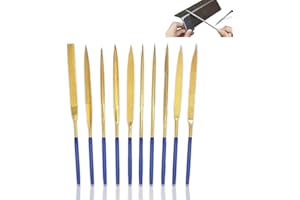 Plstod 10 Pezzi Mini Lime di Aghi di Diamante, Set Lime ad Ago del Diamante, 140 mm Mini Diamond Files, Diamante Lime per Metallo, Plastica, Vetro, Ceramica,Gioielli Scultura