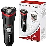 Remington Rasoio elettrico barba, Testine Rotanti doppia traccia, Rasoio elettrico con filo, Rifinitore per basette, Accessor