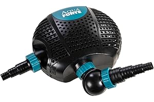 AquaForte O-Plus Vario 10000 S, con control externo, caudal de 6 a 10 m3/hora, altura de impulsión 5,5 m, 34-85 vatios, entrada 1medio + 2, salida 2, con protección contra funcionamiento en seco