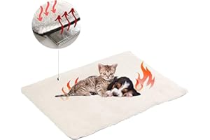 Milai Couverture auto-chauffante pour chats et chiens, couverture chauffante pour chats et chiens, tapis chauffant respectueux de l'environnement, couverture pour chat, 90 x 60 cm