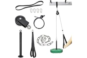 ‎SYL FITNESS SYL Seilzug Fitness Unterarmtrainer Set - Squat Rack Kabelzug Zubehör für Latzug, Trizeps, Bizeps, Brust & Rücken Training - Universal Krafttraining Fitnessgerät für Zuhause