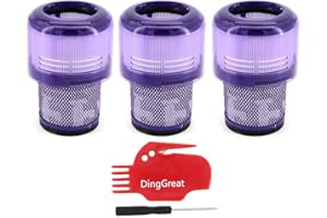 DingGreat V11 V15 Filter für Dyson, 3 Stück Ersatzfilter Waschbar Filter Einheit für Dyson V15 V11 SV14 SV22 Cyclone Animal Absolute Total reinigen Staubsauger, Ersetzen Sie # DY-970013-02 & 97001302