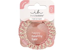 invisibobble Twistar Blush Braids I stylowa i przyjazna dla włosów akcesoria do włosów, 3 sztuki