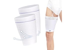 HANSILK Catheter Leg Bag Holder 2 Pcs Convenient Washable Reusable Elastane Stitched Wrapped Urine Bag Designed for The Incontinent S