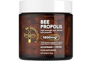 Dr Sosnowski's Bee Propolis | 1500mg High Potency | Hive-derived Superfood, Vegetable Capsules, 60ct